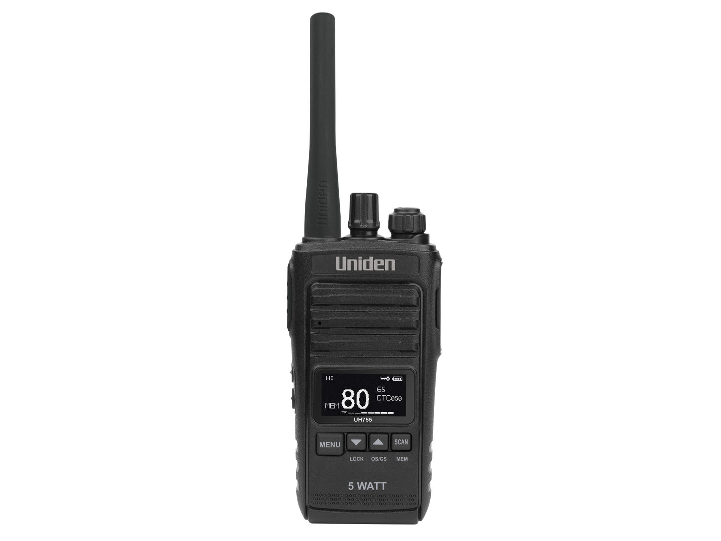 UNIDEN UH755 5 Watt UHF CB Splashproof Handheld Radio