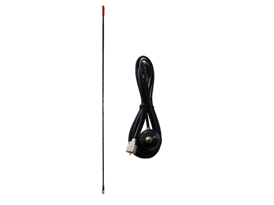 3 foot Helical Whip 27mhz w/Base&Lead