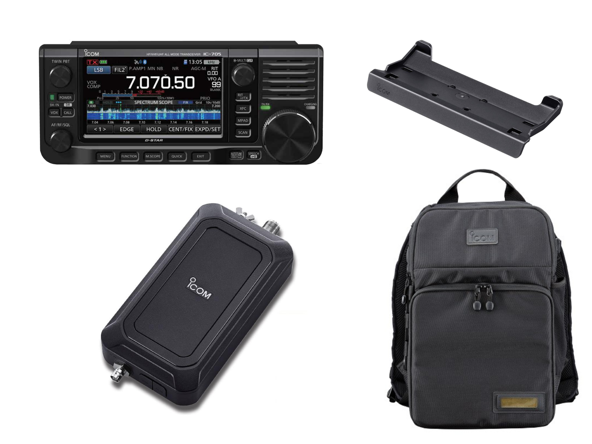 Icom 705 Rear View ICOM IC-705 ULTIMATE PACK – G&C Communications
