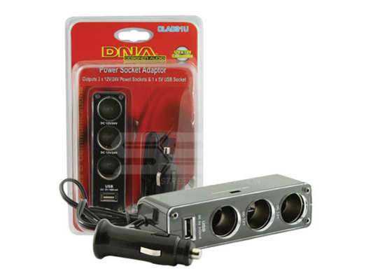 DNA 3 way cig power socket adaptor - G&C Communications
