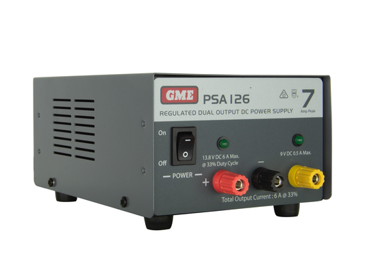 GME PSA126 7 Amp, Regulated DC Power Supply - G&C Communications