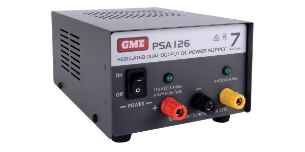 GME PSA126 7 Amp, Regulated DC Power Supply - G&C Communications
