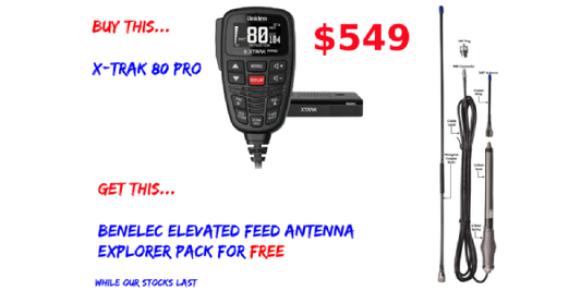 Uniden XTRAK 80 PRO + bonus antenna pack - G&C Communications